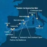 France, Spain, Balearic Islands, Italy, Gibraltar, Portugal