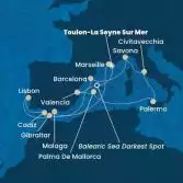 France, Spain, Balearic Islands, Italy, Gibraltar, Portugal