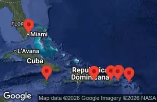 EXPLORA III - itinerár  9 nocí odchod z Miami dňa 20/12/2026 - Stati Uniti, Giamaica, Rep. Dominicana, Isole Vergini britanniche, Sint Maarten, Isole Vergini americane, Porto Rico