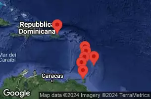 Barbados, Saint Lucia, Martinica, Saint Vincent e Grenadine, Trinidad e Tobago, Grenada, Porto Rico