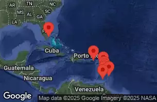 EXPLORA II - itinerár  10 nocí odchod z Miami dňa 05/12/2025 - Stati Uniti, Isole Vergini americane, Guadalupa, Martinica, Saint Lucia, Grenada, Saint Vincent e Grenadine, Barbados