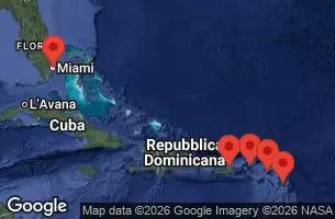 EXPLORA II - itinerár  8 nocí odchod z San Juan dňa 11/03/2026 - Porto Rico, Anguilla, Antigua e Barbuda, Sint Maarten, Isole Vergini britanniche, Stati Uniti