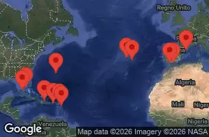 EXPLORA II - itinerár  24 nocí odchod z San Juan dňa 02/04/2026 - Porto Rico, Antigua e Barbuda, Saint-Barthélemy, Rep. Dominicana, Stati Uniti, Bermuda, Portogallo, Spagna