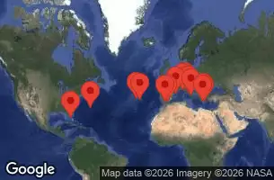 EXPLORA II - itinerár  26 nocí odchod z Miami dňa 09/04/2026 - Stati Uniti, Bermuda, Portogallo, Spagna, Monaco, Italia, Grecia