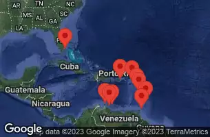 Porto Rico, Saint-Barthélemy, Antigua e Barbuda, Saint Kitts e Nevis, Isole Vergini britanniche, Stati Uniti, Isole Vergini americane, Anguilla, Dominica, Martinica, Barbados