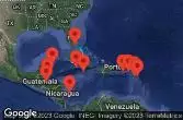 Porto Rico, Isole Vergini americane, Antigua e Barbuda, Saint Kitts e Nevis, Isole Vergini britanniche, Stati Uniti, Guadalupa, Saint Vincent e Grenadine, Martinica, Saint-Martin