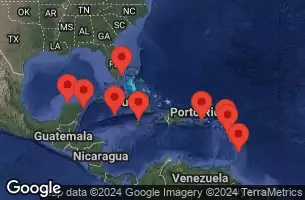 EXPLORA I - itinerár  14 nocí odchod z Bridgetown dňa 10/12/2024 - Barbados, Guadalupa, Antigua e Barbuda, Porto Rico, Stati Uniti, Giamaica, Isole Cayman, Messico