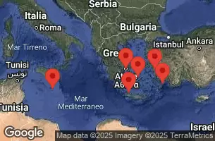 EXPLORA I - itinerár  7 nocí odchod z La Valletta dňa 22/04/2025 - Malta, Grecia, Turchia, Italia