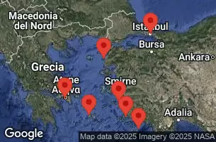 EXPLORA I - itinerár  8 nocí odchod z Istanbul dňa 28/06/2025 - Turchia, Grecia, Spagna