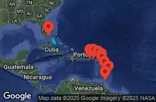 EXPLORA I - itinerár  14 nocí odchod z Bridgetown dňa 21/12/2025 - Barbados, Trinidad e Tobago, Martinica, Antigua e Barbuda, Sint Maarten, Isole Vergini britanniche, Stati Uniti, Porto Rico, Guadalupa