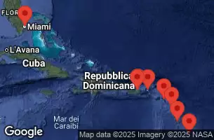 EXPLORA I - itinerár  9 nocí odchod z Miami dňa 29/12/2025 - Stati Uniti, Porto Rico, Isole Vergini britanniche, Guadalupa, Barbados, Martinica, Saint Kitts e Nevis