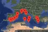 Grecia, Italia, Malta, Tunisia, Spagna, Gibilterra, Francia, Monaco