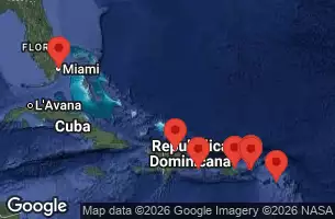 EXPLORA I - itinerár  9 nocí odchod z Miami dňa 27/12/2026 - Stati Uniti, Rep. Dominicana, Isole Vergini americane, Porto Rico, Isole Vergini britanniche, Saint Kitts e Nevis, Emirati Arabi Uniti