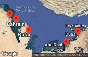 EXPLORA I - itinerár  8 nocí odchod z Dubai dňa 22/01/2028 - Emirati Arabi Uniti, Bahrein, Qatar, Arabia Saudita, Porto Rico