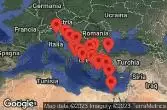 Grecia, Italia, Croazia, Montenegro, Turchia, Egitto, Israele