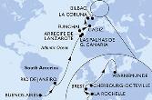 Buenos Aires,Rio de Janeiro,Las Palmas de G.Canaria,Arrecife de Lanzarote,Funchal,Cadiz,La Coruna,Bilbao,La Rochelle,Brest,Cherbourg,Warnemunde
