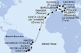 Santos,Rio de Janeiro,Buzios,Salvador,Maceio,Santa Cruz de Tenerife,Tangier,Barcelona,La Goulette,Palermo,Naples,Livorno,Marseille