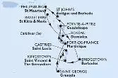 Fort de France,Pointe-a-Pitre,St John s,Philipsburg,Basseterre,Roseau,Fort de France,Pointe-a-Pitre,Bridgetown,Kingstown,Castries,Saint George,Fort de France