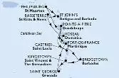 Fort de France,Pointe-a-Pitre,Castries,Bridgetown,Kingstown,Saint George,Fort de France,Pointe-a-Pitre,Philipsburg,St John s,Basseterre,Roseau,Fort de France