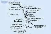 Fort de France,Pointe-a-Pitre,Roseau,Philipsburg,Basseterre,St John s,Fort de France,Pointe-a-Pitre,Castries,Bridgetown,Kingstown,Saint George,Fort de France