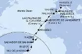 Rio de Janeiro,Buzios,Salvador,Maceio,Mindelo,Las Palmas de G.Canaria,Arrecife de Lanzarote,Malaga,Valencia,Palma de Mallorca,Marseille