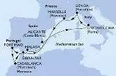 Civitavecchia,Genoa,Marseille,Malaga,Portimao,Casablanca,Gibraltar,Alicante,Civitavecchia