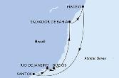 Salvador,Maceio,Santos,Rio de Janeiro,Buzios,Salvador