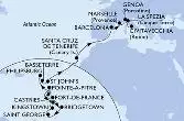 Martinique,Guadeloupe,Saint Lucia,Barbados,Grenada,Saint Vincent and the Grenadines,Netherlands Antilles,Saint Kitts and Nevis,Antigua and Barbuda,Spain,France,Italy