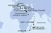 Italy,France,Greece,Cyprus,Egypt,Seychelles,Mauritius,Reunion,South Africa