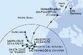 Kiel,Southampton,Las Palmas de G.Canaria,Santa Cruz de Tenerife,Arrecife de Lanzarote,Funchal,Puerto del Rosario,Las Palmas de G.Canaria,Santa Cruz de La Palma,Santa Cruz de Tenerife