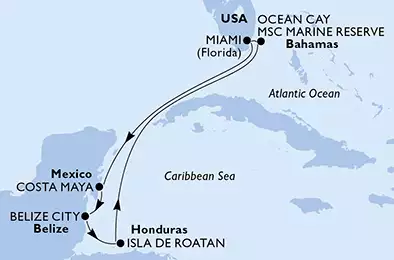 USA, Mexiko, Belize, Honduras, Bahamas