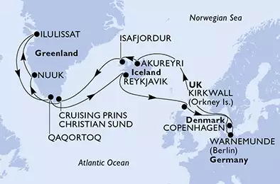 Germany, Iceland, Greenland, United Kingdom, Denmark