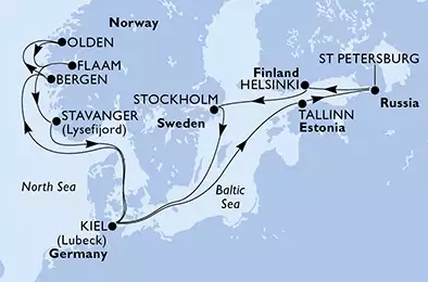 Germany, Norway, Estonia, Russian Federation, Finland, Sweden