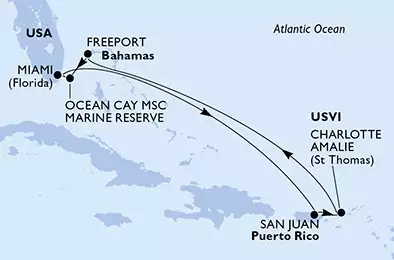United States, Puerto Rico, Virgin Islands (U.S.), Bahamas