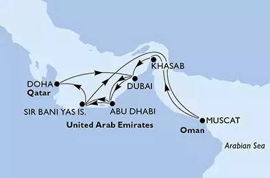 Qatar, United Arab Emirates, Oman