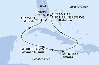 United States, Bahamas, Jamaica, Cayman Islands