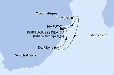 South Africa, Mozambique