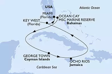 United States, Bahamas, Cayman Islands, Jamaica