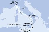 Genoa,Naples,Messina,Valletta