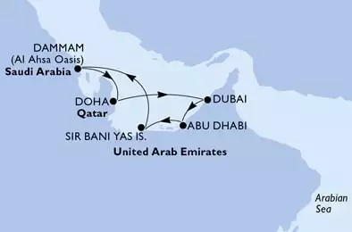 Qatar,United Arab Emirates,Saudi Arabia