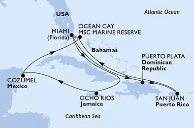 United States,Dominican Republic,Puerto Rico,Bahamas,Jamaica,Mexico