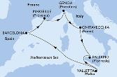  MSC GRANDIOSA od 19/02/2023 do 26/02/2023 odchod z Genoa, Italy