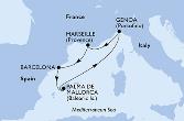 Genoa,Marseille,Barcelona,Palma de Mallorca,Genoa