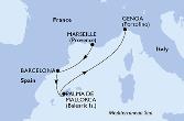 Marseille,Barcelona,Palma de Mallorca,Genoa