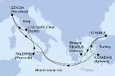 Piraeus,Palermo,Civitavecchia,Genoa,Kusadasi,Istanbul,Istanbul,Piraeus