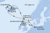Hamburg,Kirkwall,Akureyri,Isafjordur,Reykjavik,Invergordon,Hamburg