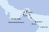 Dubai,Khasab,Muscat,Abu Dhabi