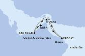Abu Dhabi,Dubai,Khasab,Muscat,Abu Dhabi