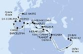 Le Havre,Bilbao,La Coruna,Cadiz,Barcelona,Civitavecchia,Naples,Piraeus,Heraklion,Suez Canal North,Suez Canal South,Safaga,Aqaba,Muscat,Dubai