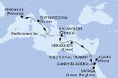 Marseille,Civitavecchia,Katakolon,Heraklion,Suez Canal North,Suez Canal South,Aqaba,Sharm El-Sheikh,Safaga